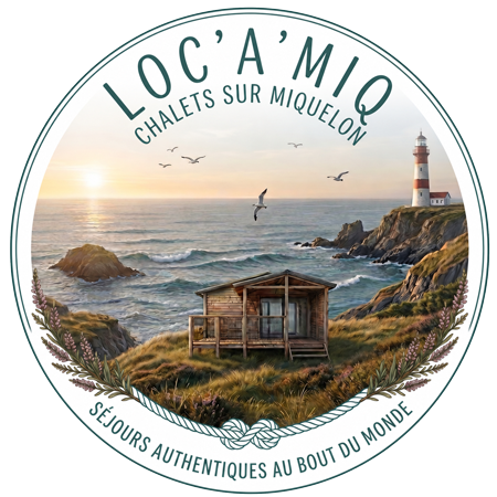 Logo des chalets Loc'a'Miq sur l'île de Miquelon